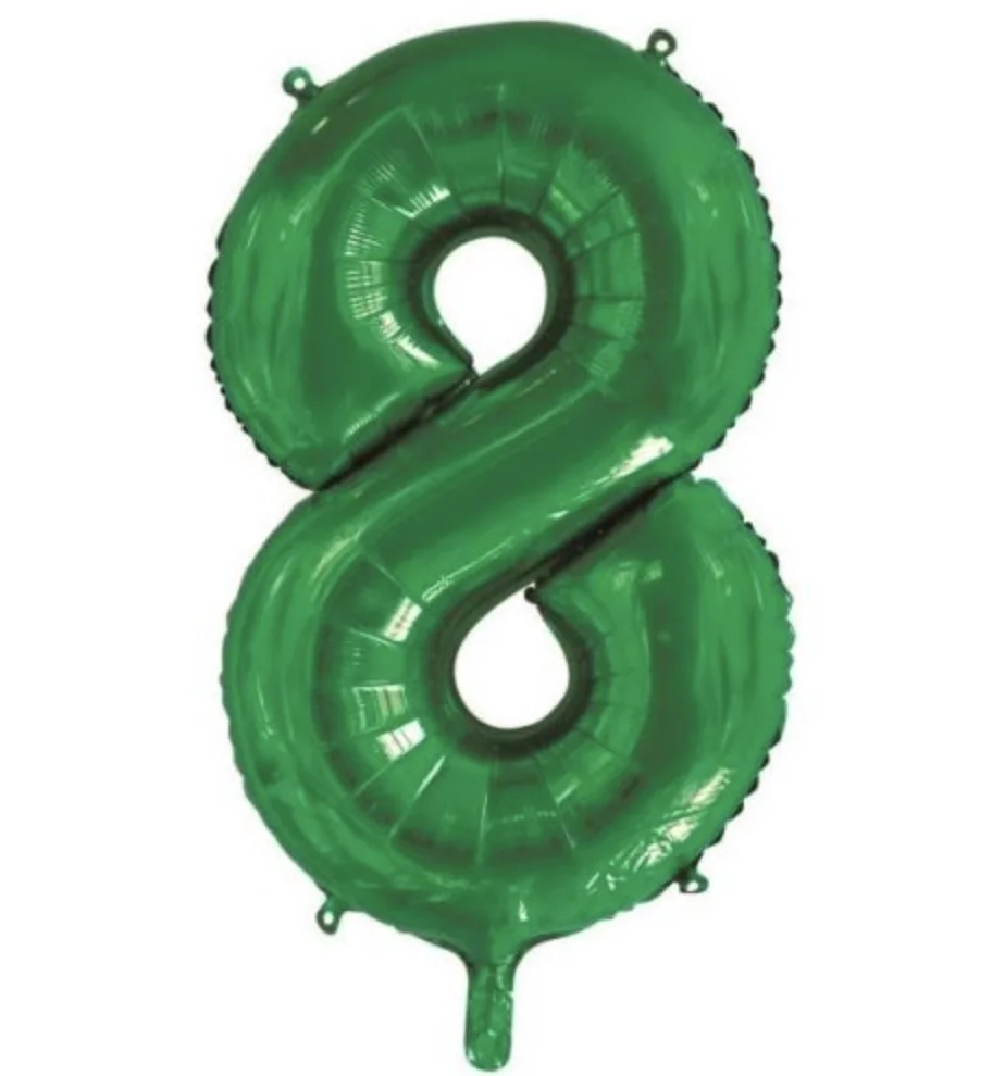 Green Number 8 Foil Balloon (86cm)
