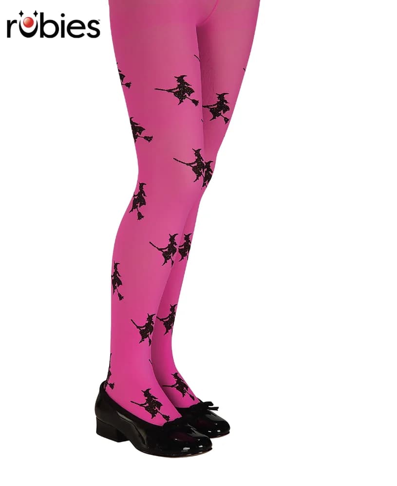 Glitter Pink Witch Tights – Child (Small)