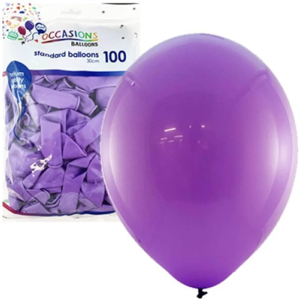 Purple Balloons (30 cm) – Pk 100