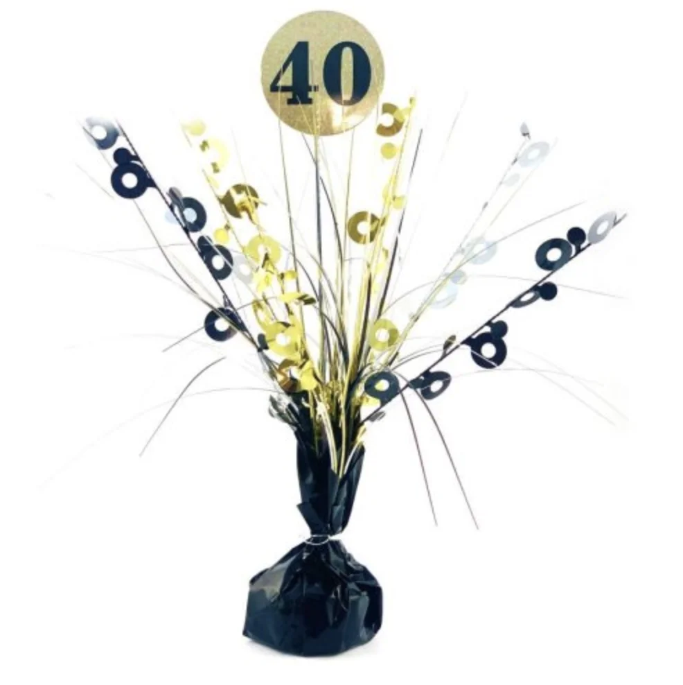 40th Black & Gold Centrepiece