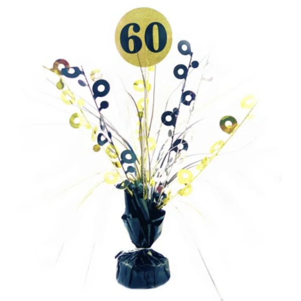 60th Black & Gold Centrepiece