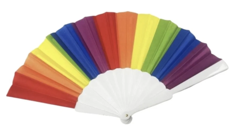 Rainbow Hand Fan