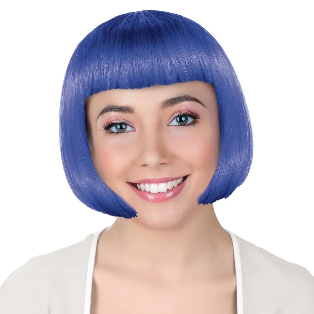 Blue Bob Wig