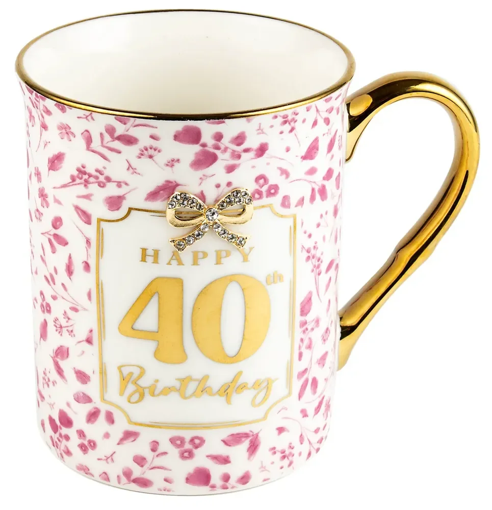 40TH BIRTHDAY BOW MUG
