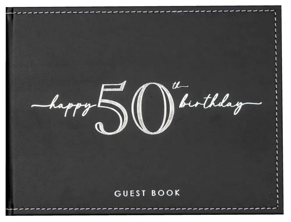50th Birthday Rose Gold Guest Book