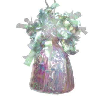Iridescent White Foil Balloon Weight