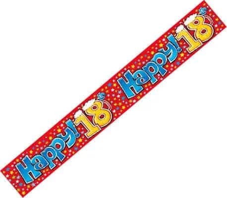"Happy 18th" Birthday Banner (2.6m)