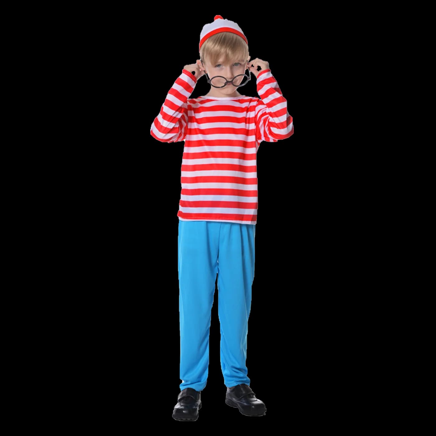 Kids Red & White Striped Bobble-Hat Costume (Boys)