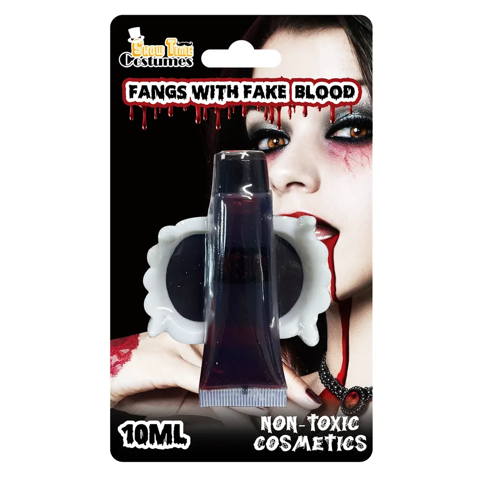 Vampire Fangs with Fake Blood
