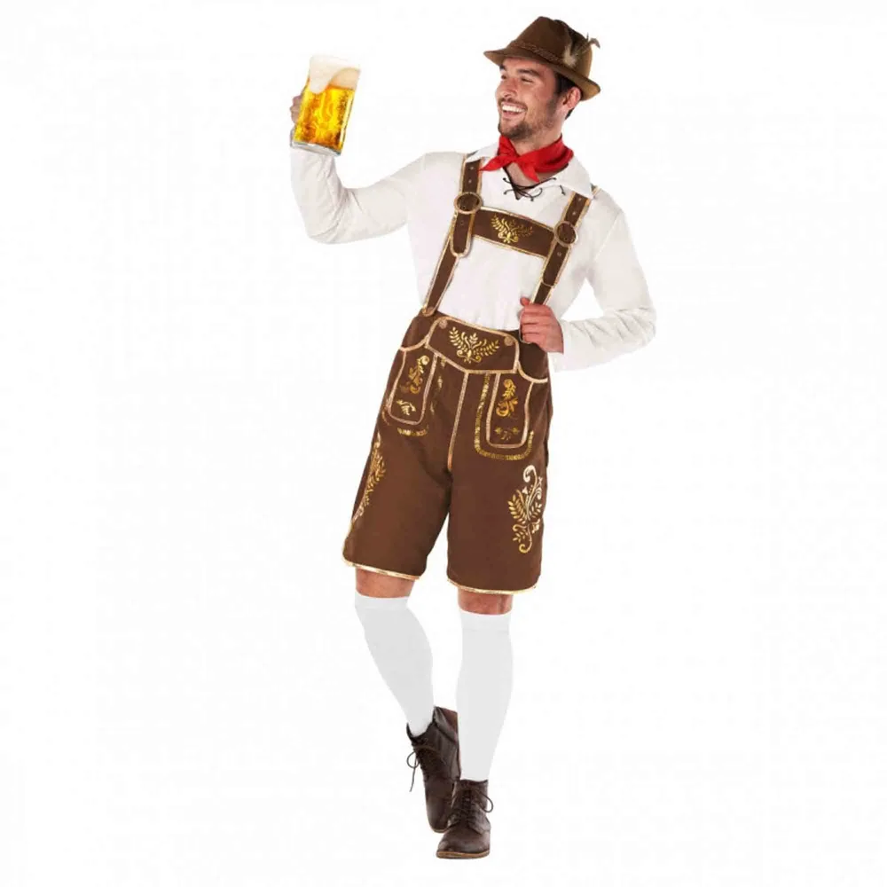 Men's Traditional Lederhosen Oktoberfest Costume