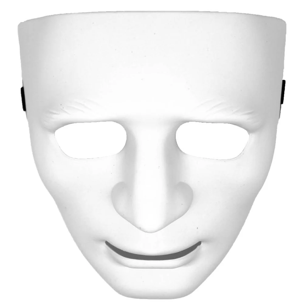 Plain White Full Face Mask