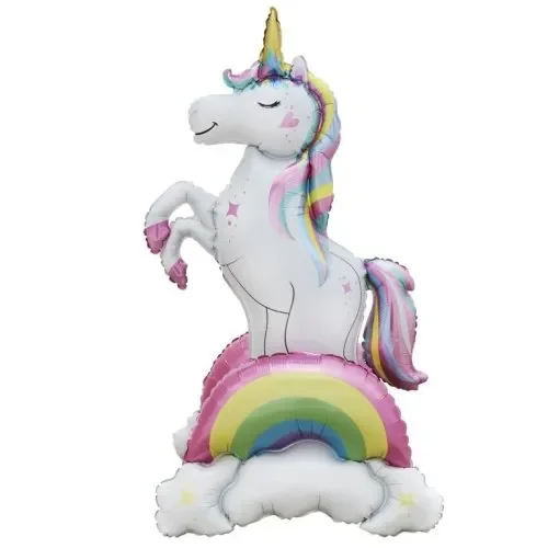 Standing Rainbow Unicorn Balloon
