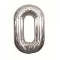 34in #0 Metallic Silver Shape Foil Balloon