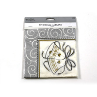 Wedding Bell Napkins - Pk 12