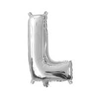 Letter L Silver Foil Balloon - 35cm