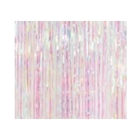 Iridescent White Foil Curtain