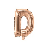 Rose Gold Air Filled 35cm Balloon - Letter D