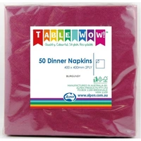 Burgundy Dinner Napkins (40cm) - Pk 50