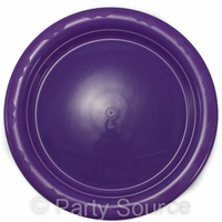 Reusable Purple Plastic Lunch Plates (180 mm) - Pk 20