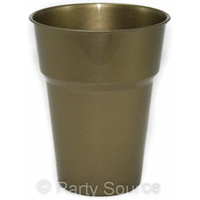 Reusable Gold Plastic Cups (285 ml) - Pk 20