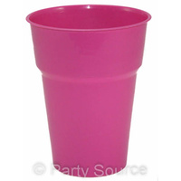 Reusable Magenta Plastic Cups (285 ml) - Pk 20
