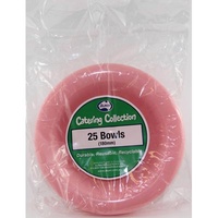 Reusable Light Pink Plastic Bowls (180 mm) - Pk 20