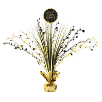 Happy Birthday Gold Centrepiece Spray