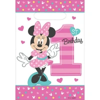 Minnie Fun To Be One Loot Bags - Pk 8