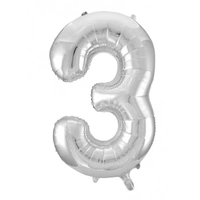 #3 34" Silver Foil Balloon