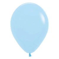 12" Pastel Matte Blue Round Latex Balloons - Pk 25