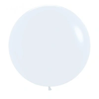 60cm Fashion White Latex Balloons - Pk 3