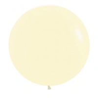 60cm Matte Pastel Yellow Latex Balloons - Pk 3