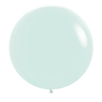 60cm Matte Pastel Green Latex Balloons - Pk 3