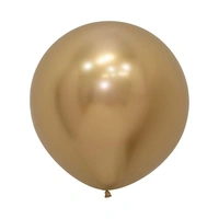 60cm Reflex Gold Latex Balloons - Pk 3