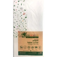 Eco White Paper Rectangle Tablecover (250x125cm)