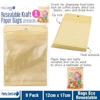 Bags Eco Resealable 12cm x 17cm 8pk