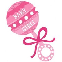 Baby Shw Pink Baby Girl Rattle