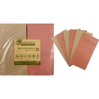 Lunch Napkins (2ply) - Met. Rose Gold & Kraft - Pk 20