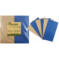 Lunch Napkins (2ply) - Dark Blue & Kraft - Pk 20