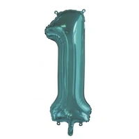 #1 Teal 34" Foil Balloon*