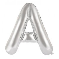 Letter "A" Silver 34" Foil Balloon