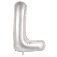 Letter "L" Silver 34" Foil Balloon