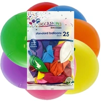 Standard Assorted 30cm Latex Balloons - Pk 25