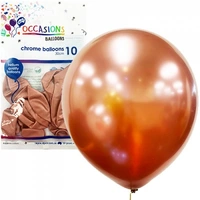 Chrome Rose Gold Latex Balloons (30cm) - Pk 6