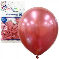 Chrome Pink 30cm Latex Balloons - Pk 6