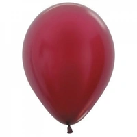 5" (12cm) Metallic Burgundy Latex Balloons - Pk 100