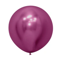 30cm 12" Reflex/Chrome Fuchsia Latex Balloons - Pk 3