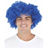 Blue Deluxe Jumbo Afro Wig