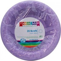 Reusable Lavender Plastic Bowls (180 mm) - Pk 20