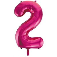 #2 Magenta 34" Foil Balloon